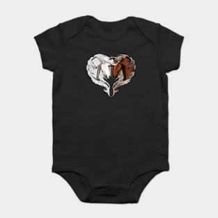 Love Horses. Heart Horses. Baby Bodysuit